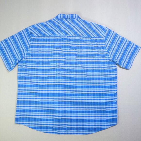 Cabela's Outfitter series button down shirt men's size 2XL light & dark blue - Picture 3 of 9